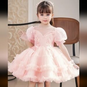 COPY - COPY - Pink Ruffled Tulle Dress